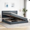 vidaXL Lit avec rangement et matelas Gris fonc&eacute; 200 x 200 cm Velours