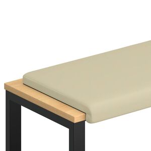 vidaXL Coussin de banc Simili cuir Cr&egrave;me Profondeur 35 cm