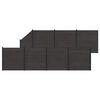 vidaXL Panneau de cl&ocirc;ture 8 pcs WPC et Aluminium Noir