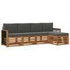 vidaXL Ensemble de canap&eacute;s d'ext&eacute;rieur 5 pc Naturel et Anthracite