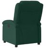 vidaXL Fauteuil inclinable vert fonc&eacute; velours
