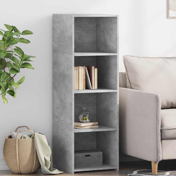 vidaXL Buffet gris b&eacute;ton 40x41x124 cm bois d'ing&eacute;nierie