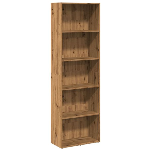 vidaXL Bibliothèque chêne artisanal 60x30x189 cm bois d'ingénierie