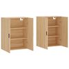 vidaXL Armoires murales 2 pcs ch&ecirc;ne sonoma 69,5x34x90 cm