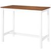 vidaXL Table et chaises de bar 3 pcs Bois massif Marron et blanc