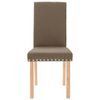 vidaXL Chaises &agrave; manger lot de 2 taupe tissu