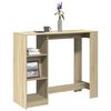 vidaXL Table de bar avec &eacute;tag&egrave;re ch&ecirc;ne sonoma bois d'ing&eacute;nierie