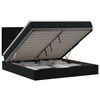 vidaXL Lit ottoman avec matelas Noir 140 x 190 cm Velours