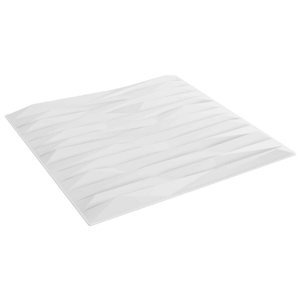 vidaXL Panneaux muraux 12 pcs Pierre Blanche 50 x 50 cm Mousse XPS