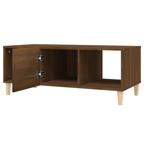 vidaXL Table basse chêne marron 102x50x40 cm bois d'ingénierie