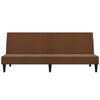 vidaXL Canap&eacute;-lit &agrave; 2 places Marron Tissu microfibre