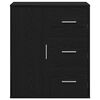 vidaXL Buffet avec tiroir Ch&ecirc;ne noir 60 x 31 x 70 cm Bois d'ing&eacute;nierie