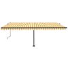 vidaXL Auvent automatique sur pied 500x350 cm Jaune/Blanc