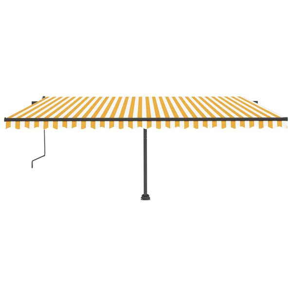 vidaXL Auvent automatique sur pied 500x350 cm Jaune/Blanc