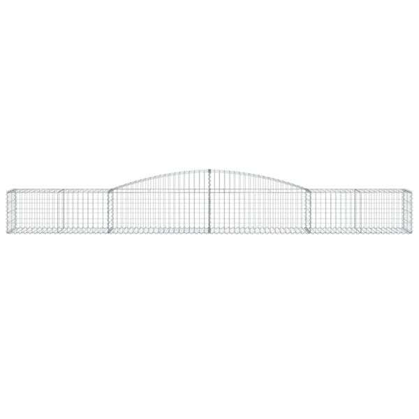 vidaXL Paniers à gabions arqués 2 pcs 400x50x40/60 cm Fer galvanisé