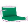 vidaXL Salon de jardin 9 pcs avec coussins vert