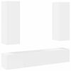vidaXL Ensemble de meubles TV 4 pcs Blanc Bois d'ing&eacute;nierie