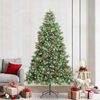 vidaXL Sapin de No&euml;l artificiel Vert 240 cm PVC et m&eacute;tal
