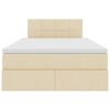 vidaXL Lit avec rangement et LED Crème 120 x 200 cm Polyester