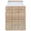 vidaXL Banc de rangement avec coussin Naturel 110 x 40 x 50 cm Rotin