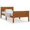 vidaXL Cadre de lit sans matelas marron miel pin massif 100x200 cm