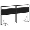 vidaXL T&ecirc;te de lit de rangement Ch&ecirc;ne noir Bois d'ing&eacute;nierie