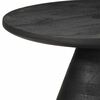 vidaXL Table d'appoint noir Ø50x40 cm bois de manguier massif