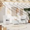 vidaXL Chaises de jardin lot de 2 avec coussins Rotin PP Blanc