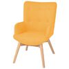 vidaXL Fauteuil avec repose-pied jaune tissu