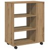 vidaXL Armoire roulante chêne artisanal 60x35x75 cm bois d'ingénierie