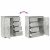 vidaXL Buffet avec tiroirs gris béton 71x35x84 cm bois d'ingénierie