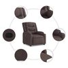 vidaXL Fauteuil inclinable Marron fonc&eacute; Tissu