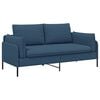 vidaXL Sofa 2 places Bleu 188 x 81 x 89 cm Tissu