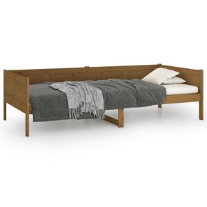 vidaXL Lit de jour sans matelas marron miel bois pin massif 90x190 cm