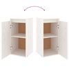vidaXL Meubles TV 4 pcs Blanc Bois massif de pin