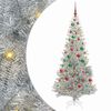 vidaXL Sapin de No&euml;l avec 300 LED avec support Argent 180 cm PET