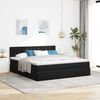 VidaXL Cadre de lit ottoman avec matelas noir 180x200 cm velours