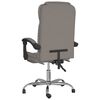 vidaXL Fauteuil inclinable de bureau Taupe Tissu