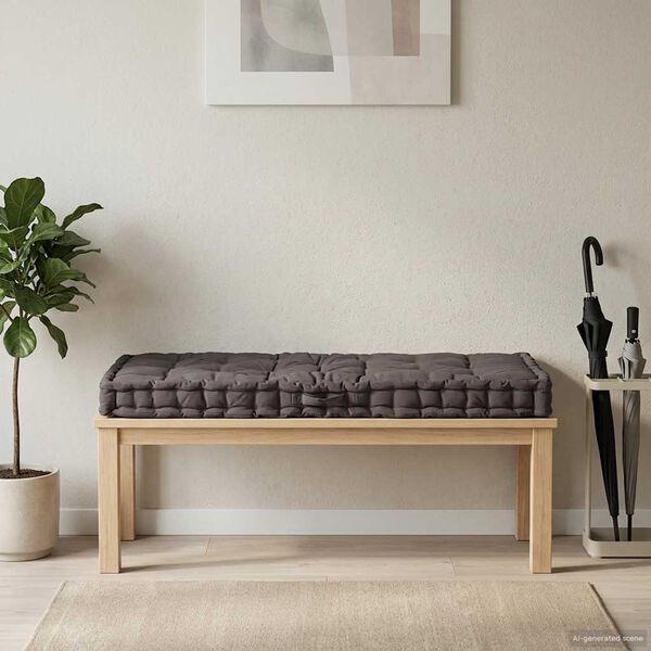 vidaXL Coussin de plancher de palette Coton 120x80x10 cm Anthracite