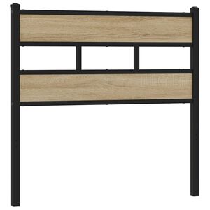 vidaXL T&ecirc;te de lit de remplacement ch&ecirc;ne sonoma 80 cm fer et bois d&rsquo;ing&eacute;nierie