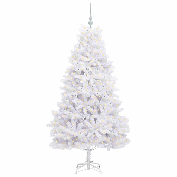 vidaXL Sapin de No&euml;l Artificiel &agrave; Branches Articul&eacute;es Blanc 180 cm