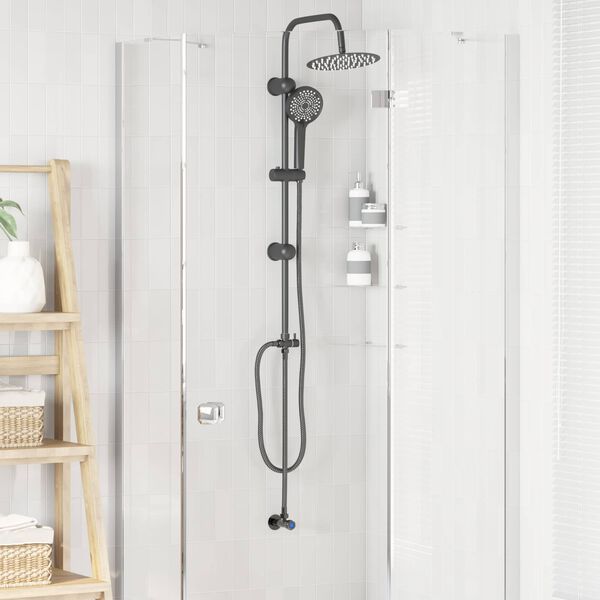 vidaXL Système de Douche Noir 45 x 20 x 96 cm Laiton, Sus201 et ABS