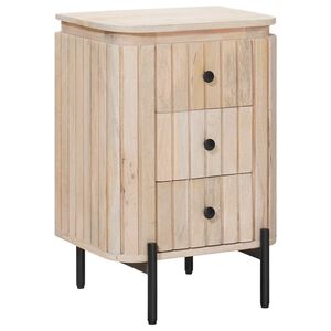 vidaXL Table de chevet faite main Blanc 40 x 30 x 60 cm