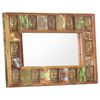 vidaXL Miroir avec rev&ecirc;tement Bouddha 80x50 cm Bois de r&eacute;cup&eacute;ration