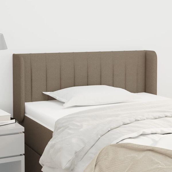 vidaXL T&ecirc;te de lit avec oreilles Taupe 103x16x78/88 cm Tissu