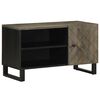 vidaXL Meuble TV noir 80x33x46 cm bois massif de manguier