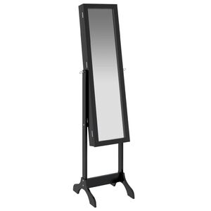 vidaXL Miroir sur pied noir 34x37x146 cm