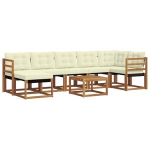 vidaXL Ensemble de canap&eacute;s d'ext&eacute;rieur 8 pc Naturel et Cr&egrave;me
