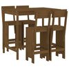 vidaXL Ensemble de bar de jardin 5 pcs marron miel bois de pin massif