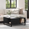 vidaXL Table basse Ch&ecirc;ne noir 80 x 80 x 36,5 cm Bois d'ing&eacute;nierie